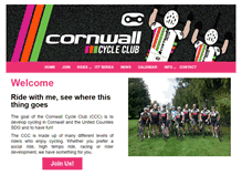 Tablet Screenshot of cornwallcycleclub.com